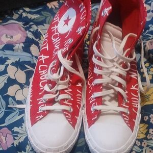 Converse Red and White Sneakers